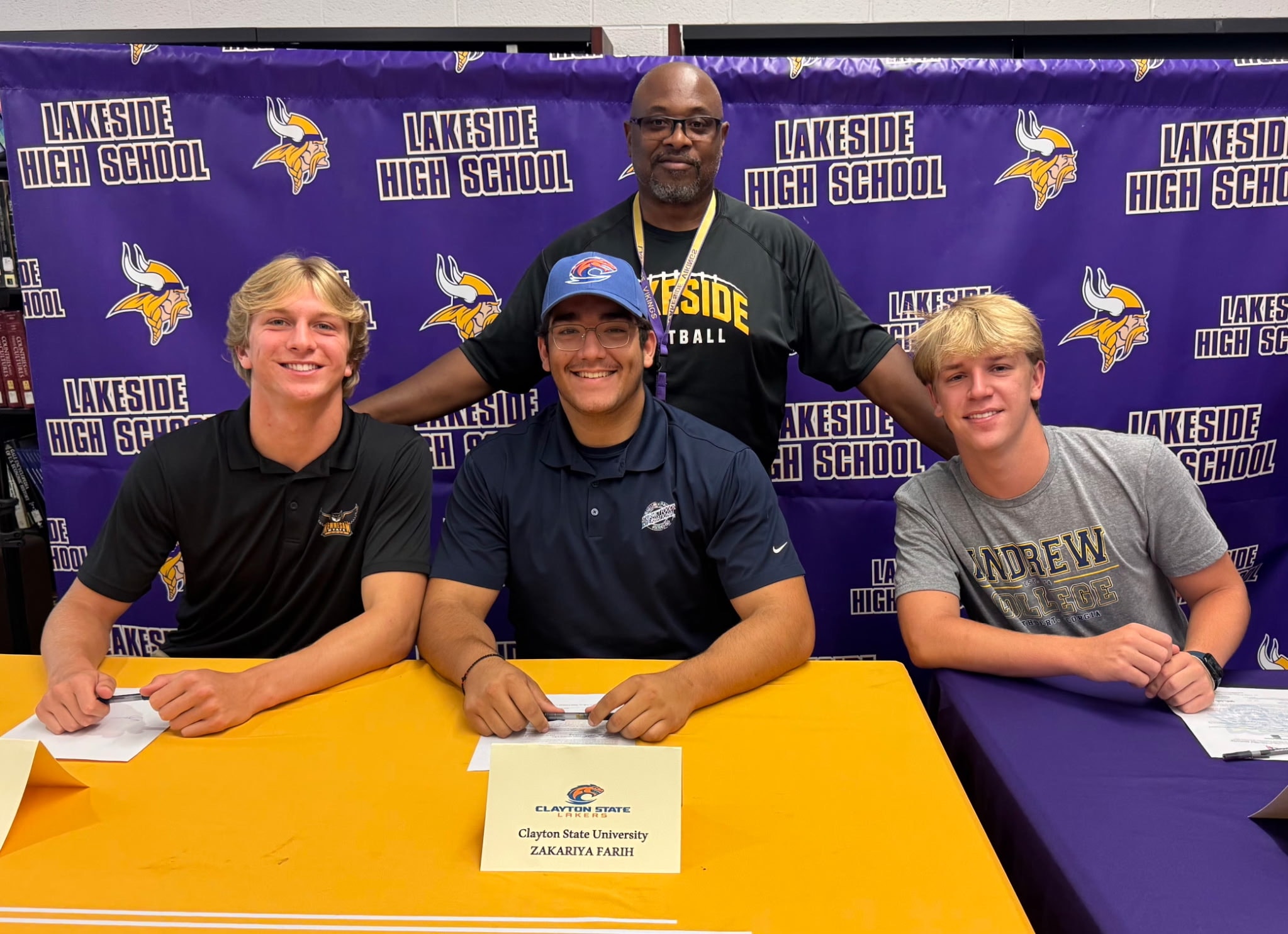 Three Vikings Sign College Commitments in Class of 2026